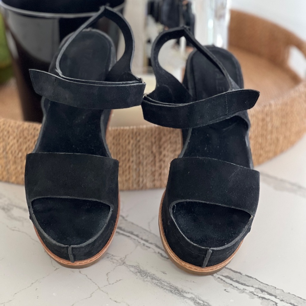 Italeau - Women's Suede Platform Shoes - Sz 38 - Picture 5 of 5